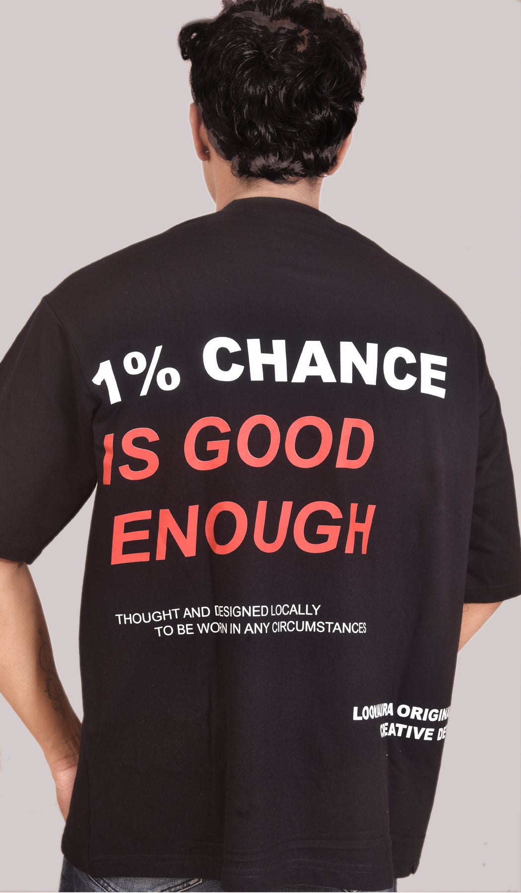 1% Chance | Unisex Oversized T-Shirt
