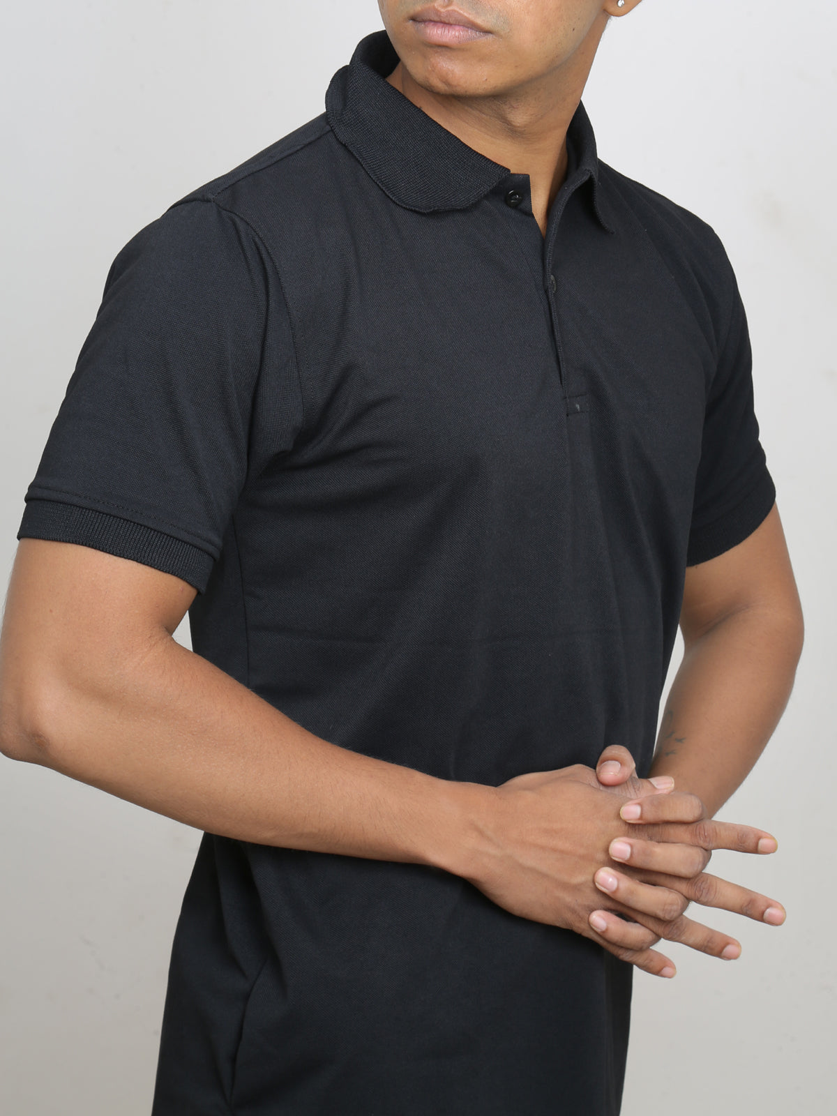 Plain Black | Polo T-shirt