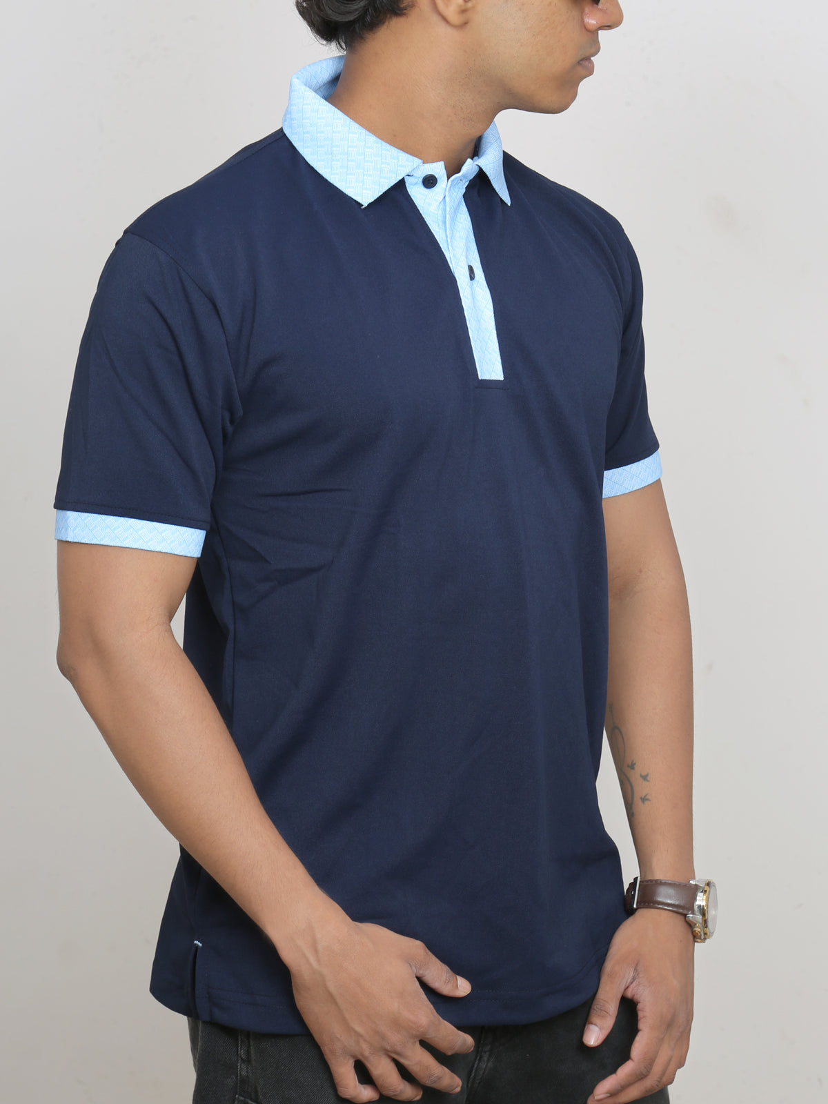 Solid Navy Blue | Polo T-Shirt