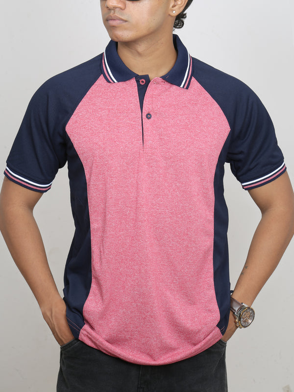 Melange Maroon | Polo T-Shirt