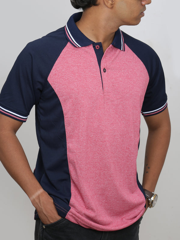Melange Maroon | Polo T-Shirt