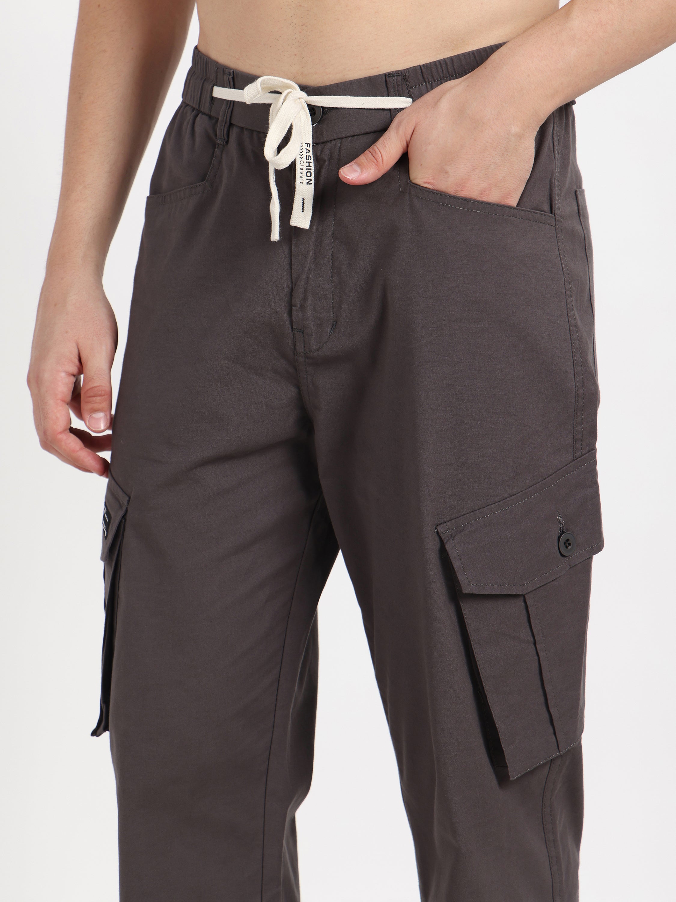 Pale Grey Cargo Pant