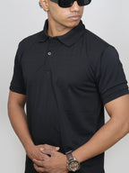 Plain Black | Polo T-shirt