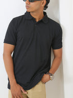Plain Black | Polo T-shirt