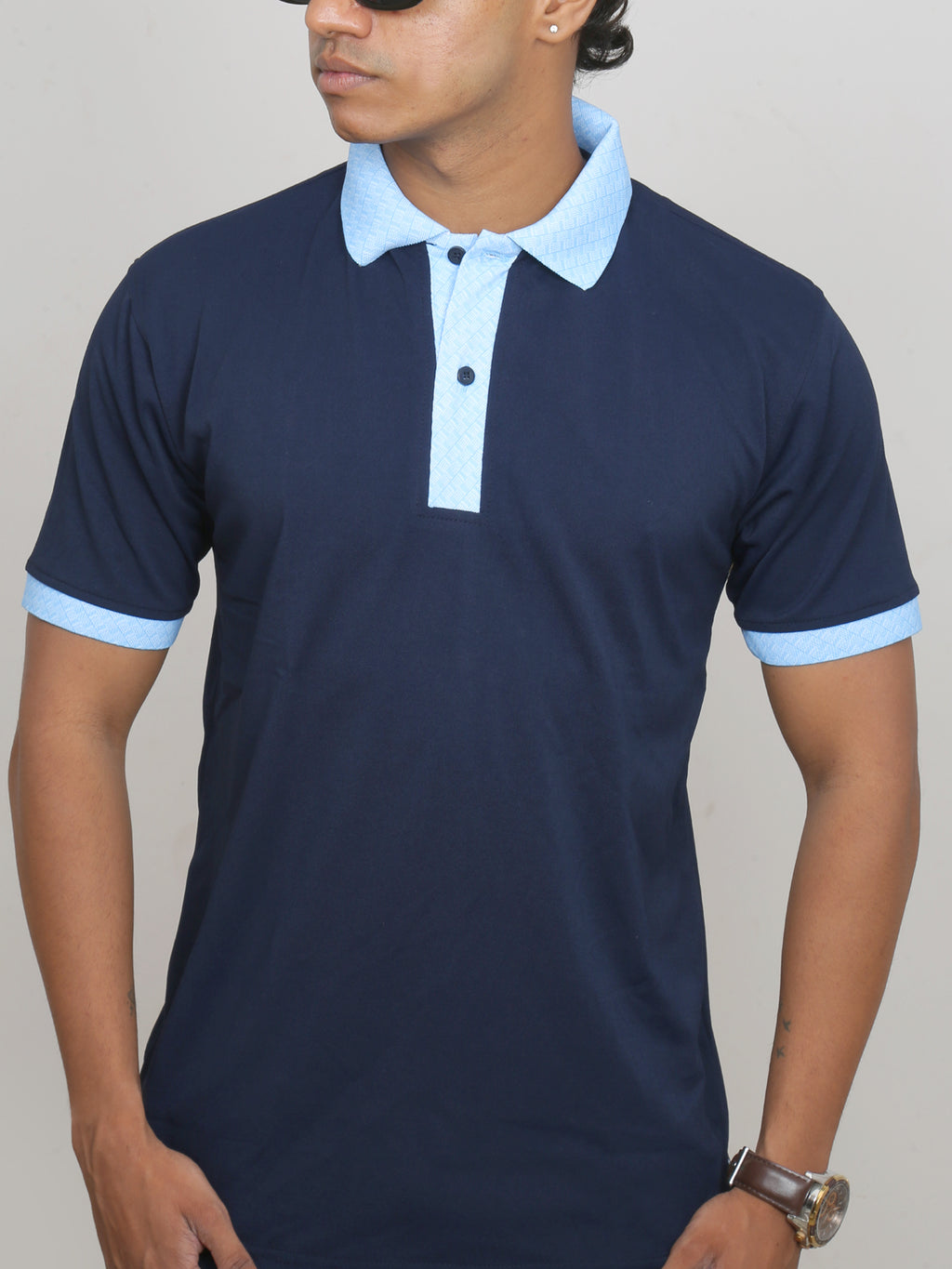 Solid Navy Blue | Polo T-Shirt