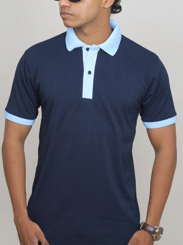 Solid Navy Blue | Polo T-Shirt