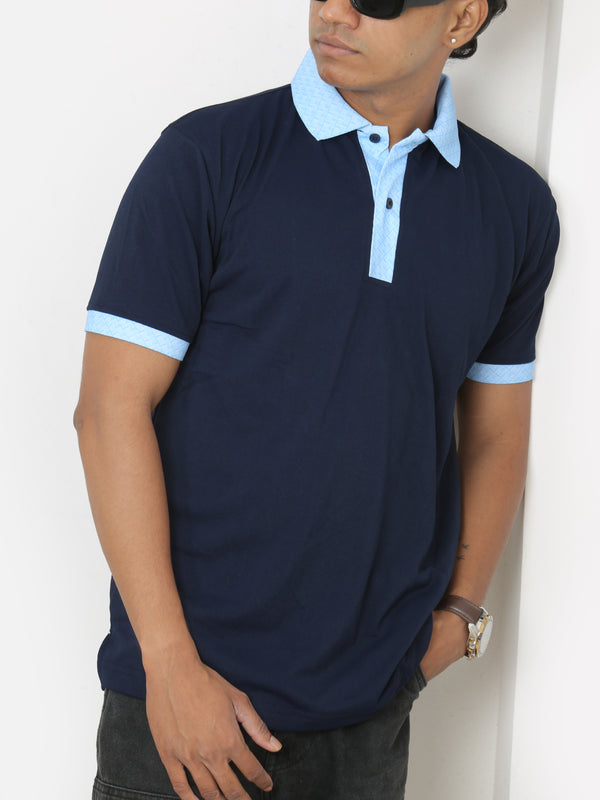 Solid Navy Blue | Polo T-Shirt