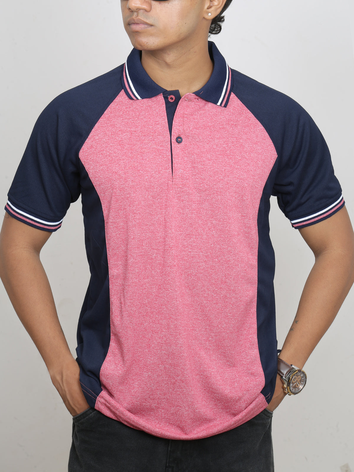 Melange Maroon | Polo T-Shirt