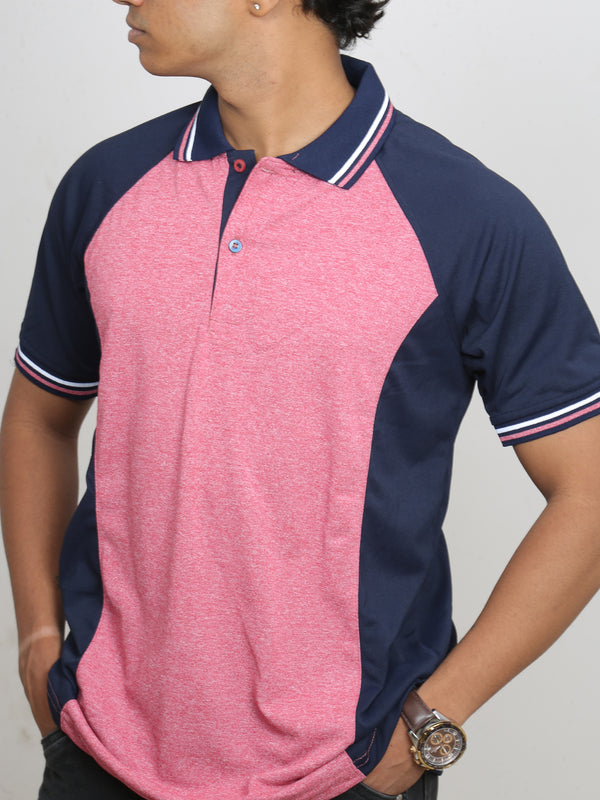 Melange Maroon | Polo T-Shirt