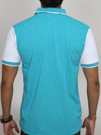 Melange Teal Green | Polo T-Shirt