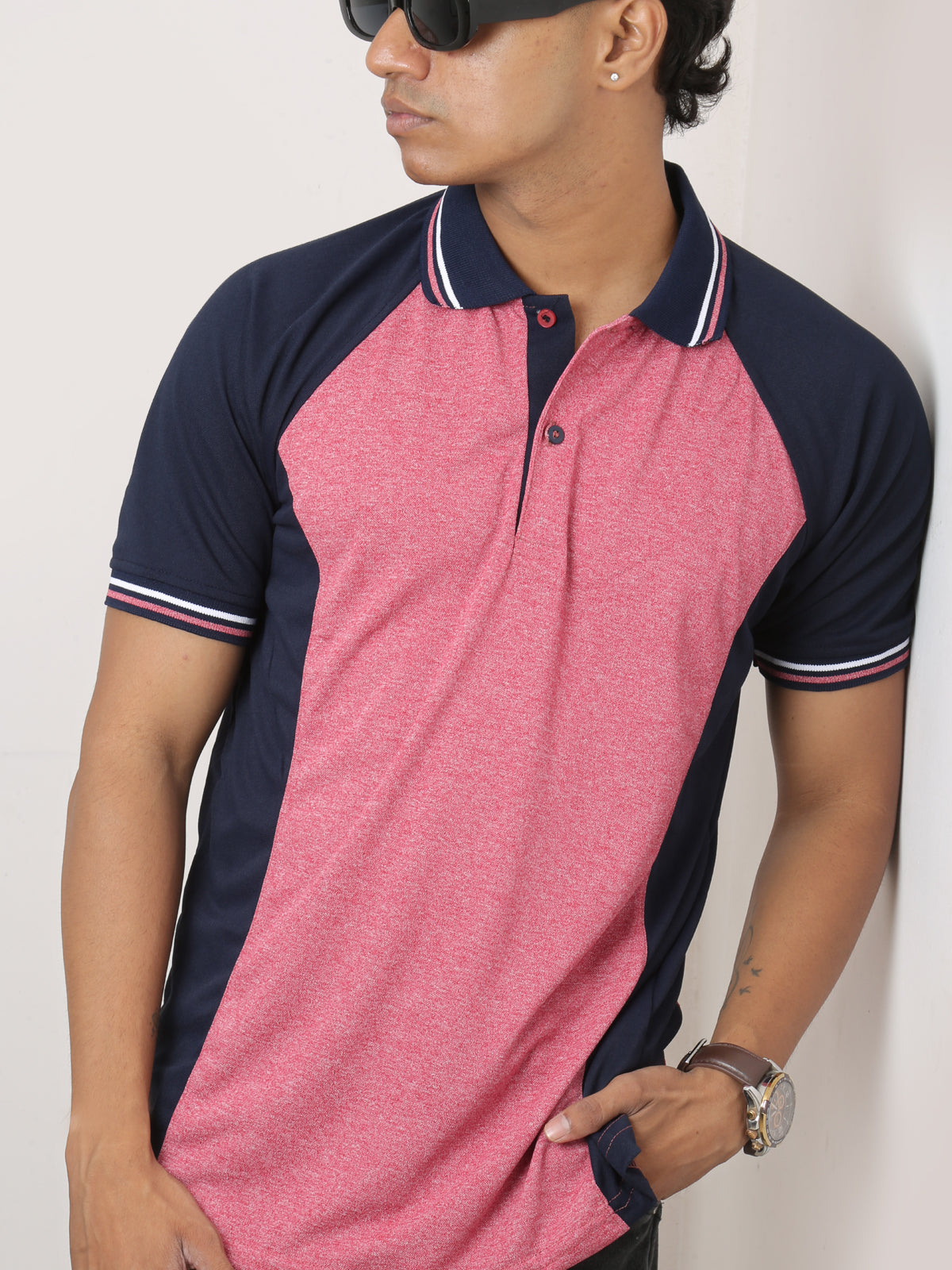 Melange Maroon | Polo T-Shirt